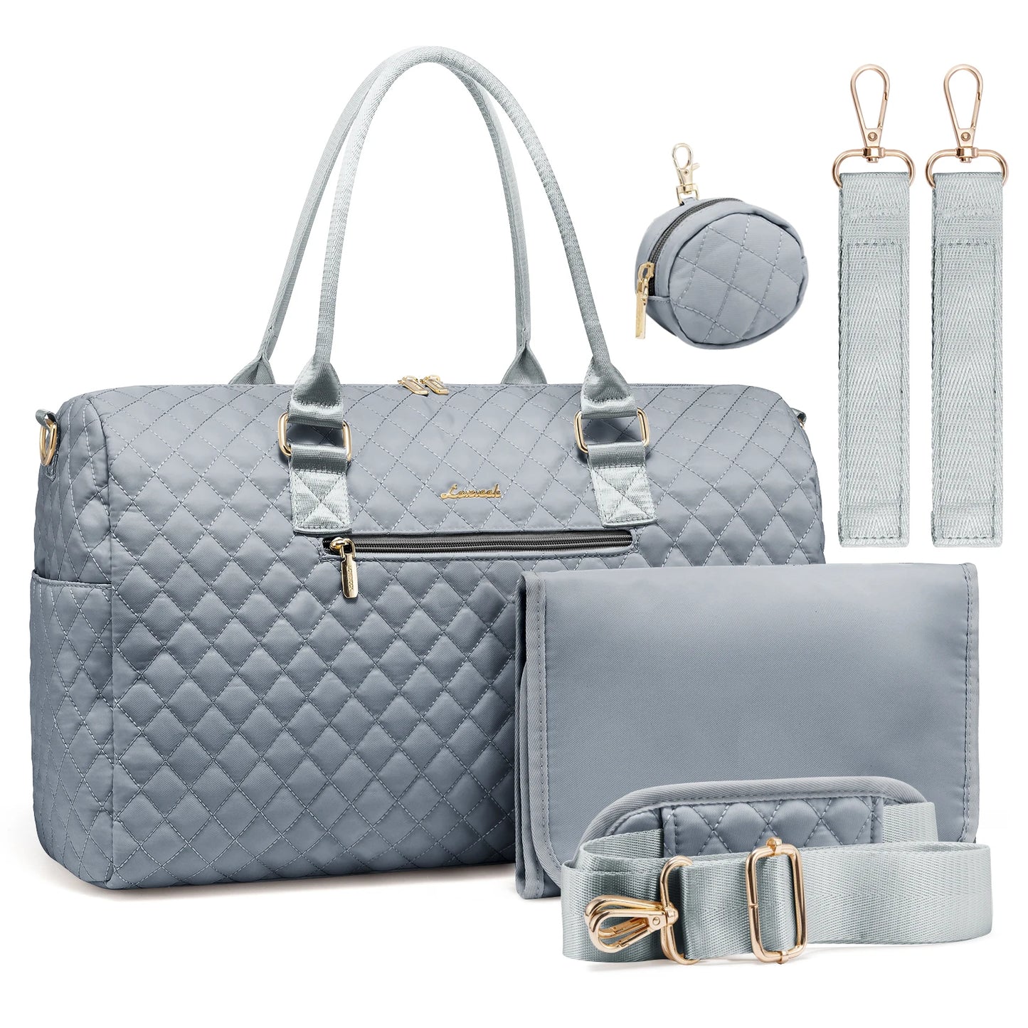 The First Class in Shadow Blue: Luxury Large-Capacity Travel Diaper Bag