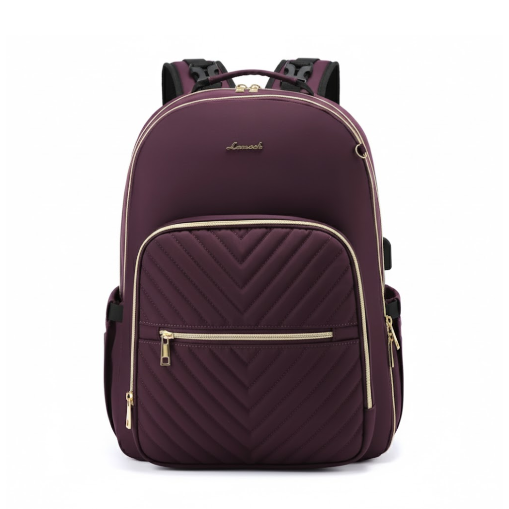 The Serena in Violet: Executive Mom's Multi-System Backpack