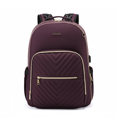 The Serena in Violet: Executive Mom's Multi-System Backpack