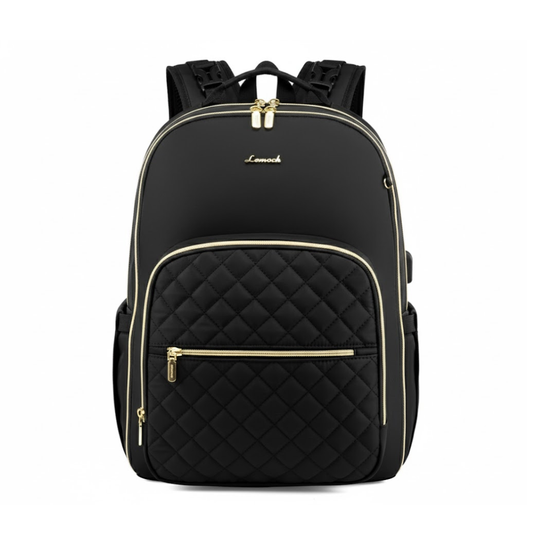The Serena in Black: Executive Mom's Multi-System Backpack