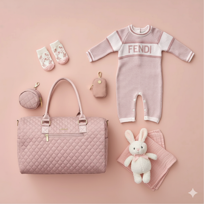 The First Class in Rose: Luxury Large-Capacity Travel Diaper Bag