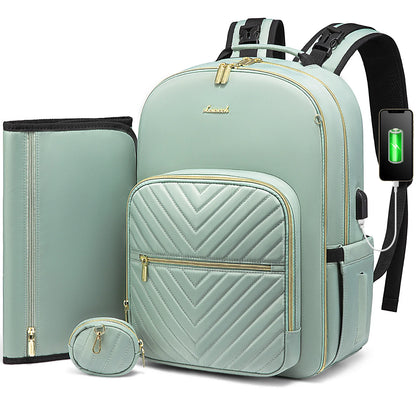 The Serena in Green: Executive Mom's Multi-System Backpack