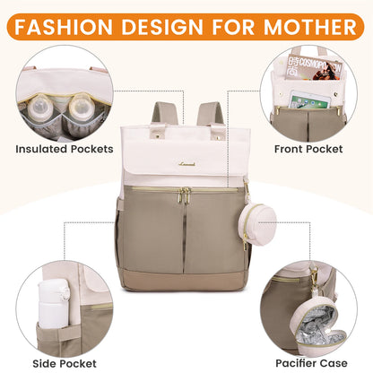 Wholesale Multifunctional Baby Diaper Tote Bags With Changing Pad Pacifier Case Fashion Travel Diaper Backpacks for Mom Dad