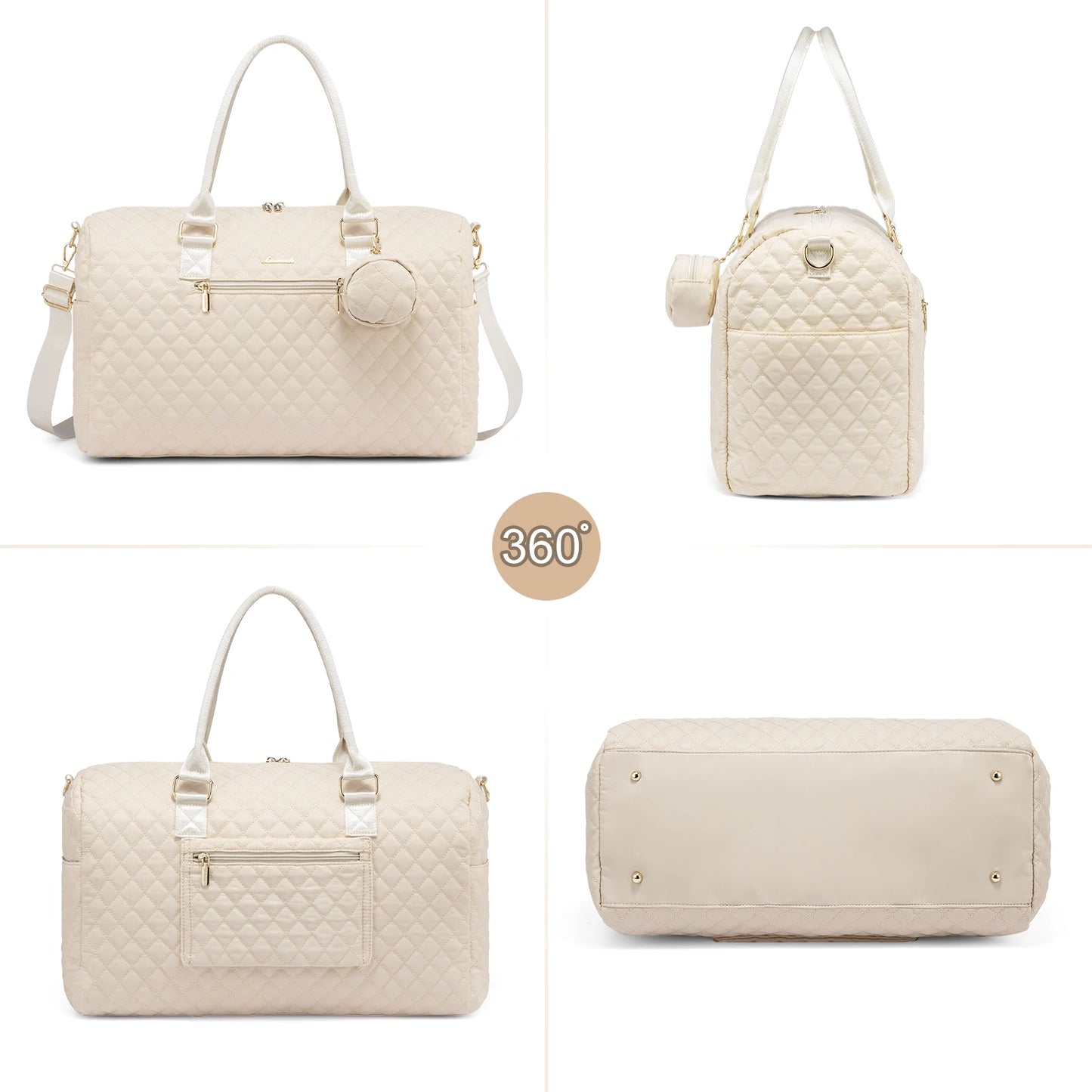 The First Class Beige: Luxury Large-Capacity Travel Diaper Bag