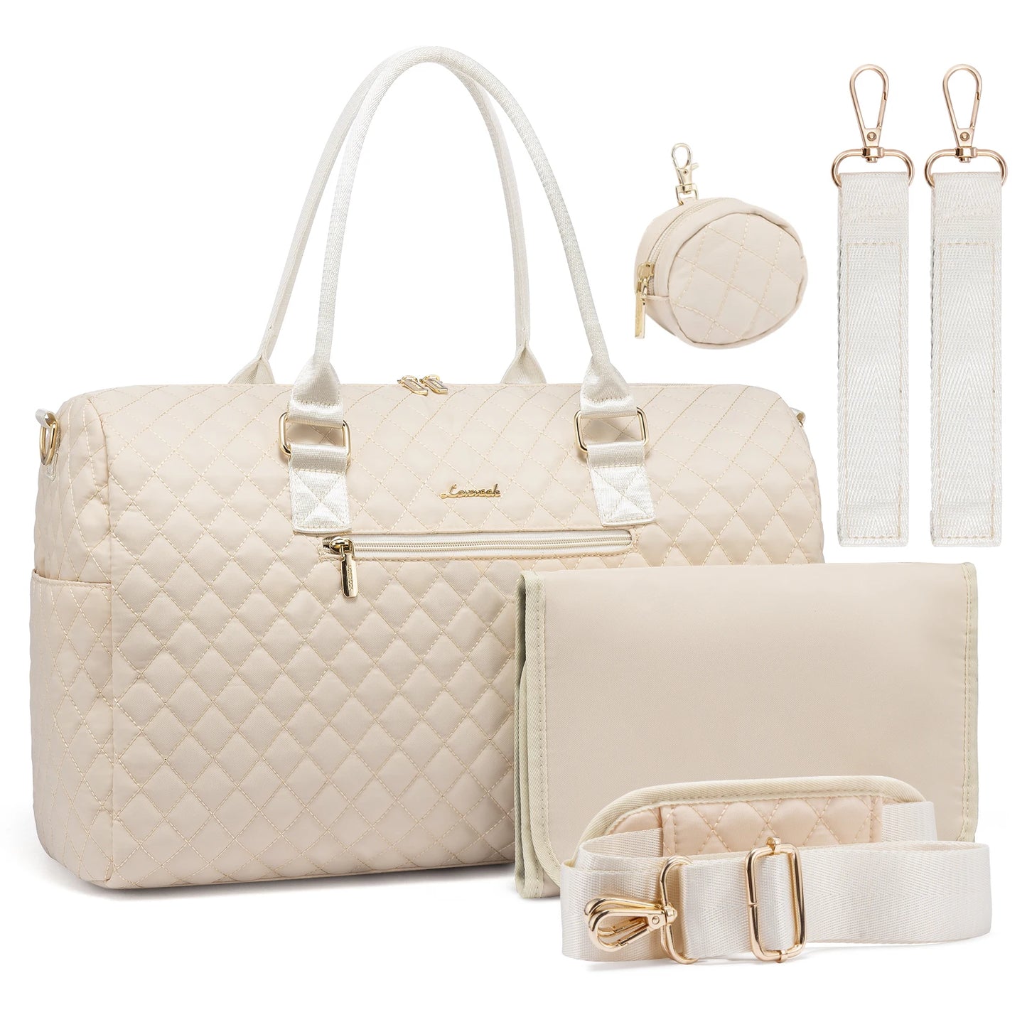The First Class Black: Luxury Large-Capacity Travel Diaper Bag