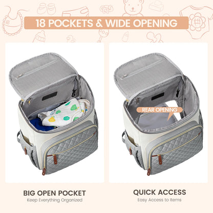 The ZChelsea Quilted Diaper Backpack