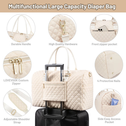 The First Class in Shadow Blue: Luxury Large-Capacity Travel Diaper Bag