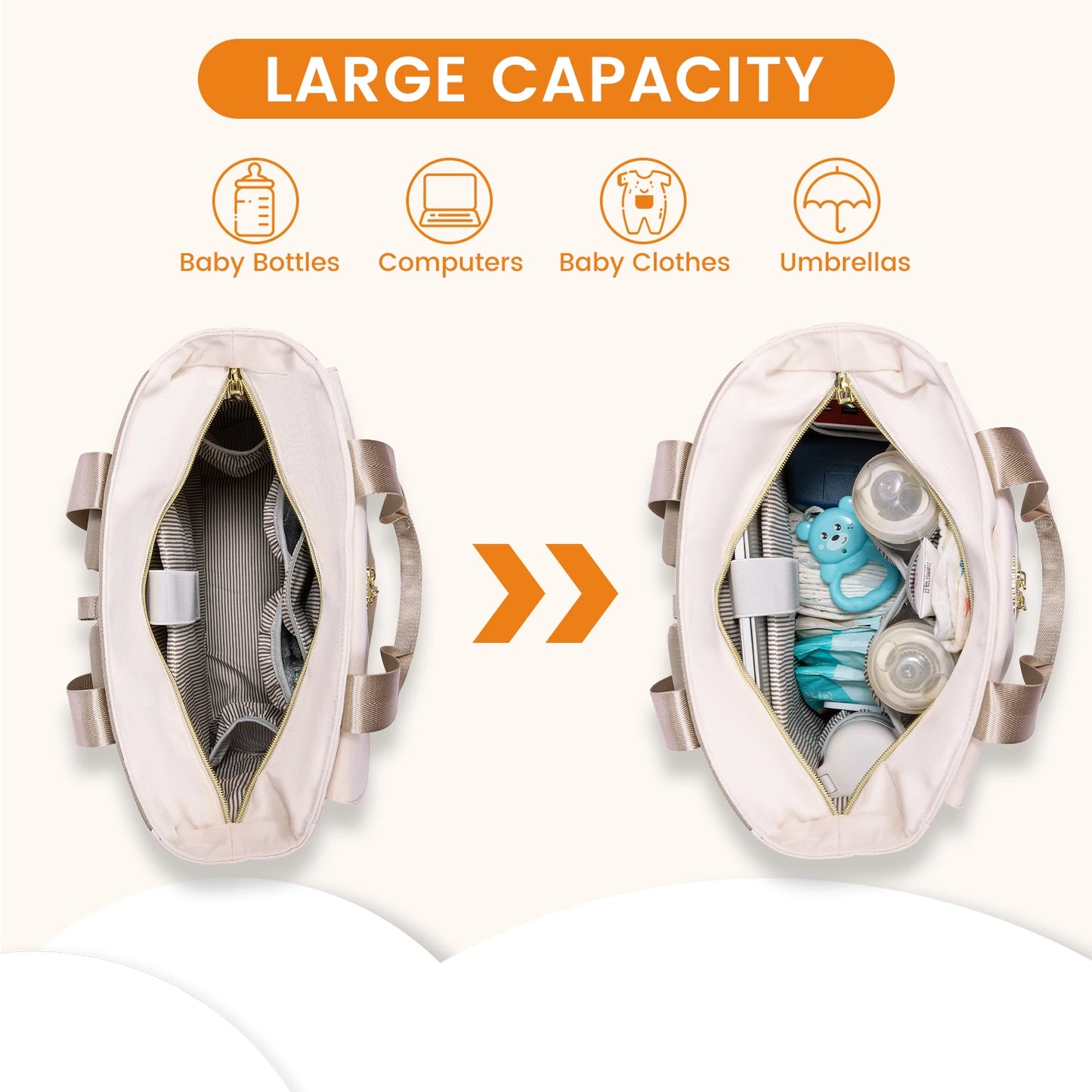 Wholesale Multifunctional Baby Diaper Tote Bags With Changing Pad Pacifier Case Fashion Travel Diaper Backpacks for Mom Dad
