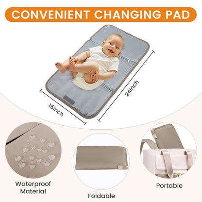 Wholesale Multifunctional Baby Diaper Tote Bags With Changing Pad Pacifier Case Fashion Travel Diaper Backpacks for Mom Dad
