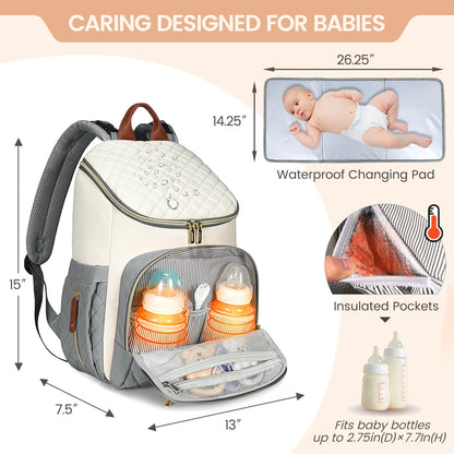 The ZChelsea Quilted Diaper Backpack