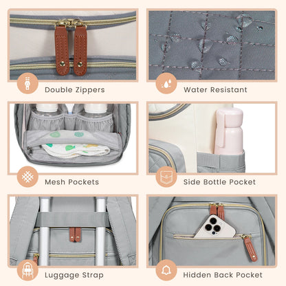 The ZChelsea Quilted Diaper Backpack