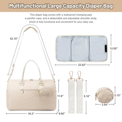 The First Class in Rose: Luxury Large-Capacity Travel Diaper Bag